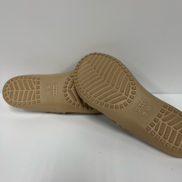 CROCS Tan Leopard Sandals - Picture 2 of 2